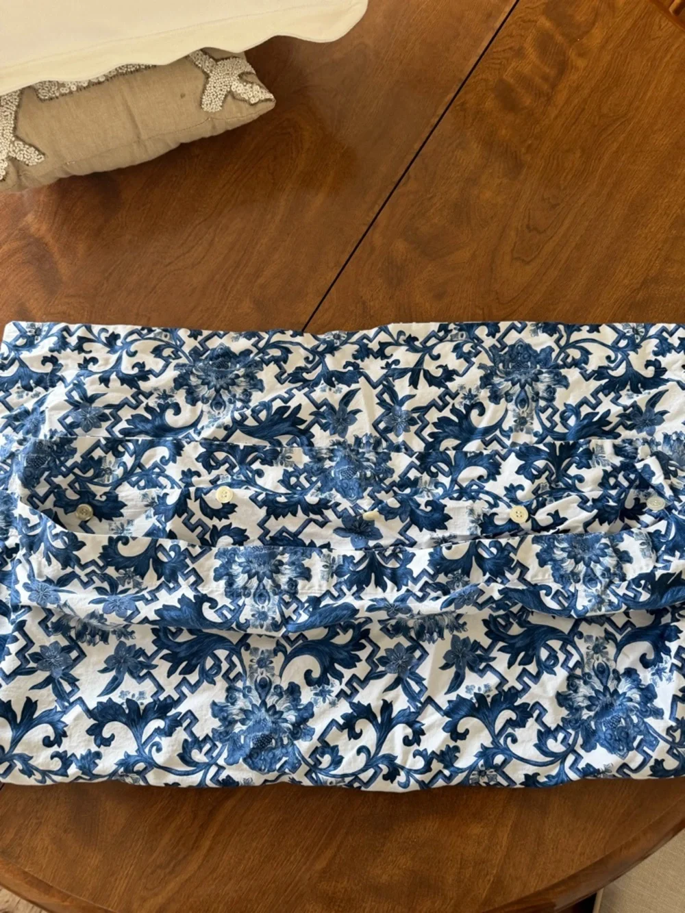 Rare Ralph Lauren Blue Dorsey Euro Pillow Sham